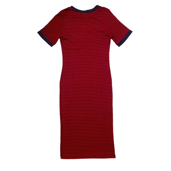 Striped Midi Shirt Dress - Picture 3 of 4